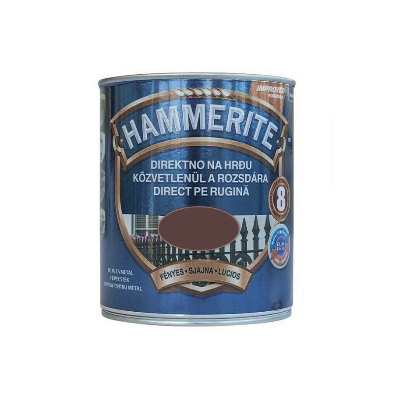 LAK SJAJNI TAMNOSMEĐI SMOOTH 750/250ML HAMMERITE