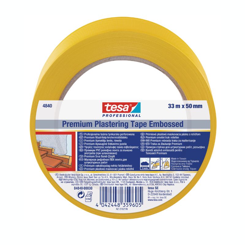 PREMIUM ŽBUKARSKA TRAKA RELJEFNA 33 M × 30 MM 04840 TESA®